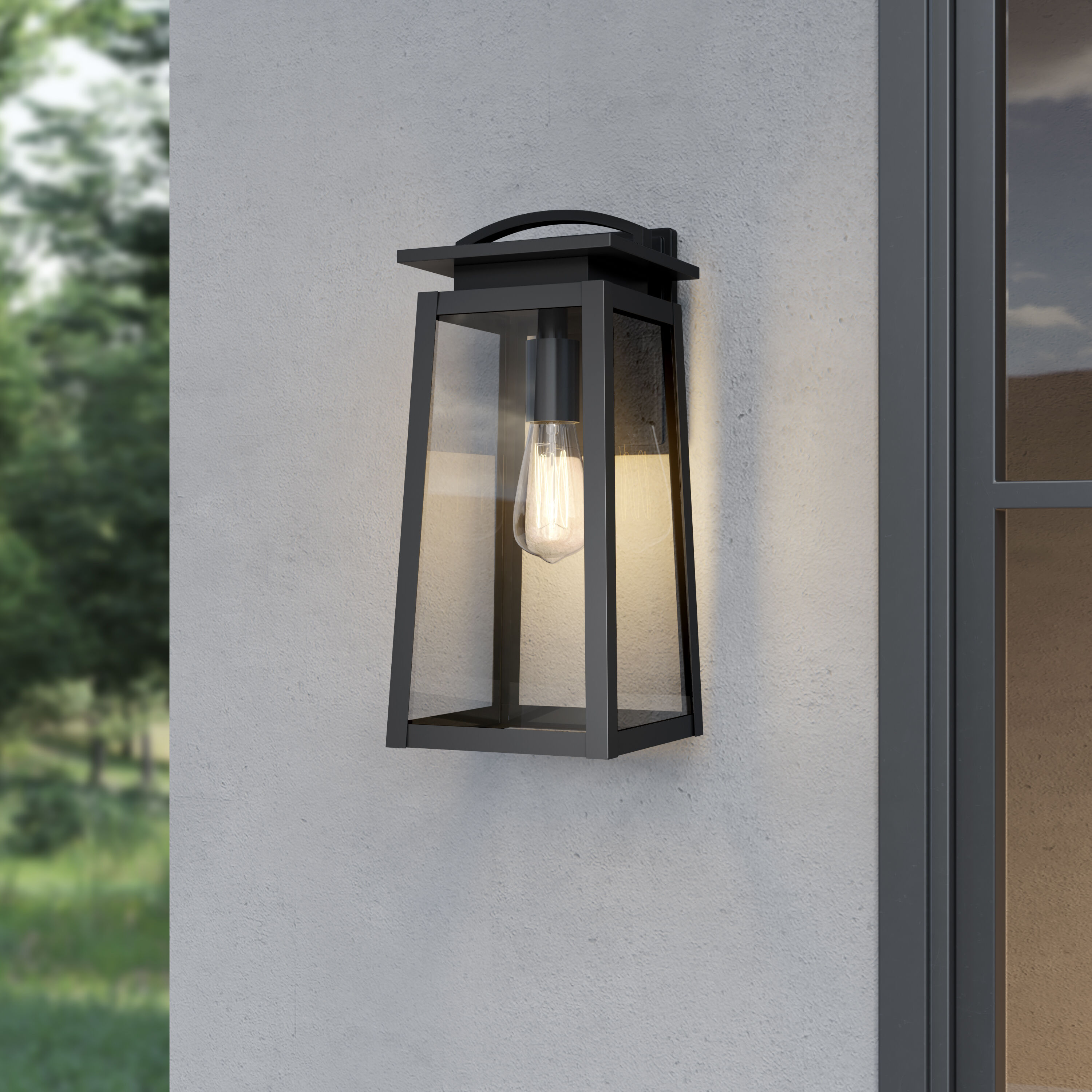 Kendrix 1 Light 14 inch Powder Coated Black Outdoor Wall Sconce