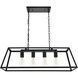 Resolute 4 Light 32 inch Black Pendant Ceiling Light