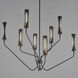 Regent LED 40 inch Black and Antique Brass Multi-Tier Chandelier Ceiling Light