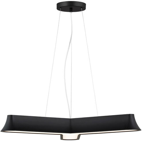 Vaughn LED 29.13 inch Midnight Black Chandelier Ceiling Light