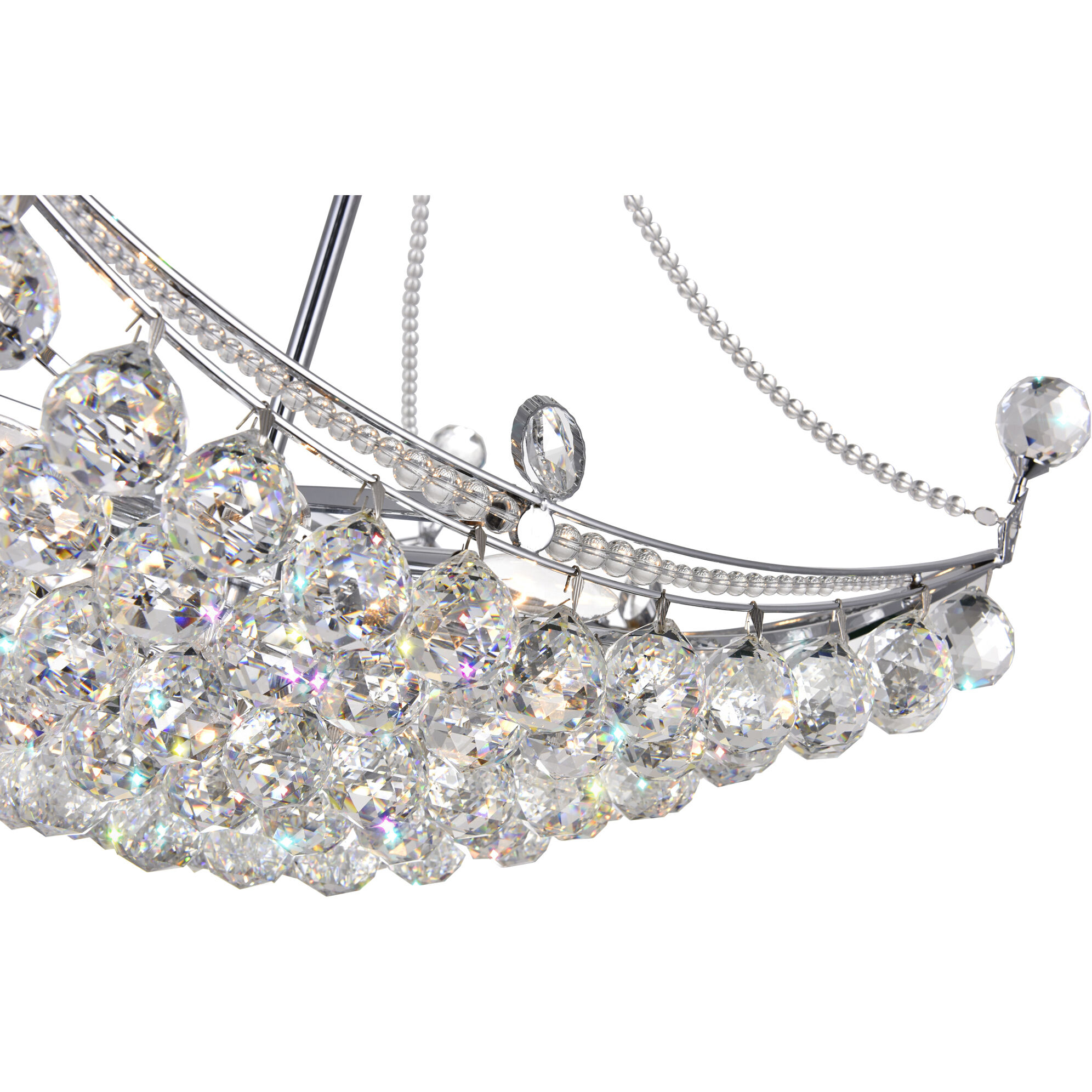 Jasmine 8 Light 20 inch Chrome Down Chandelier Ceiling Light