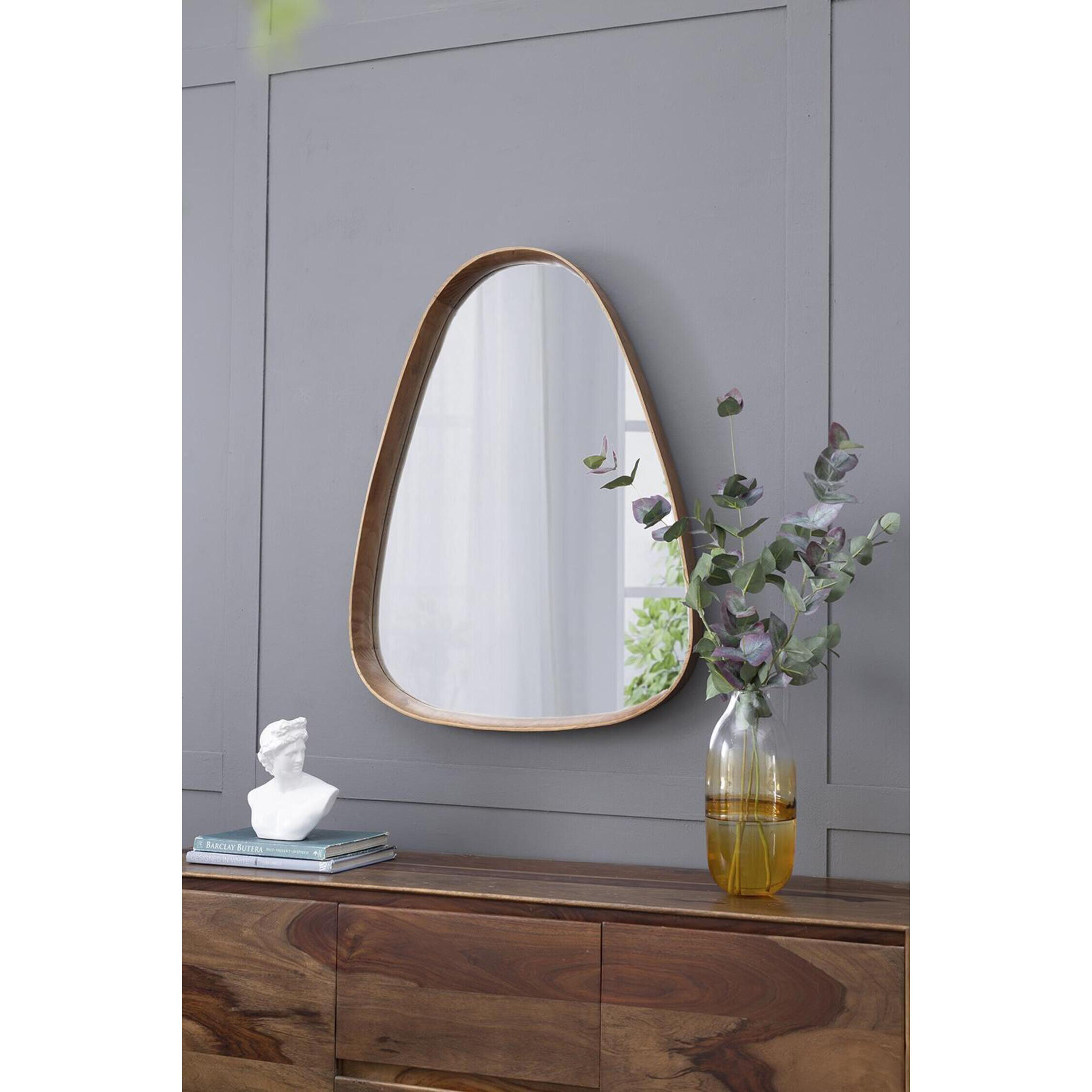 Wayne 36.8 X 28.1 inch Brown Wall Mirror