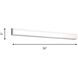 Panna LED 36 inch Chrome Vanity Light Wall Light