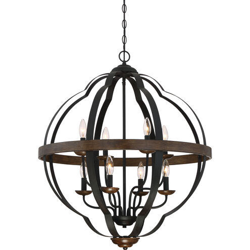 Siren 8 Light 28 inch Marcado Black Foyer Pendant Ceiling Light