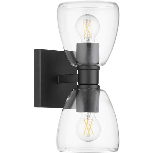 Relo 2 Light 6 inch Matte Black Wall Sconce Wall Light