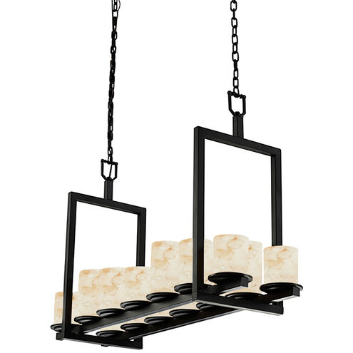 Alabaster Rocks 14 Light 13 inch Matte Black Chandelier Ceiling Light in 9800 Lm LED