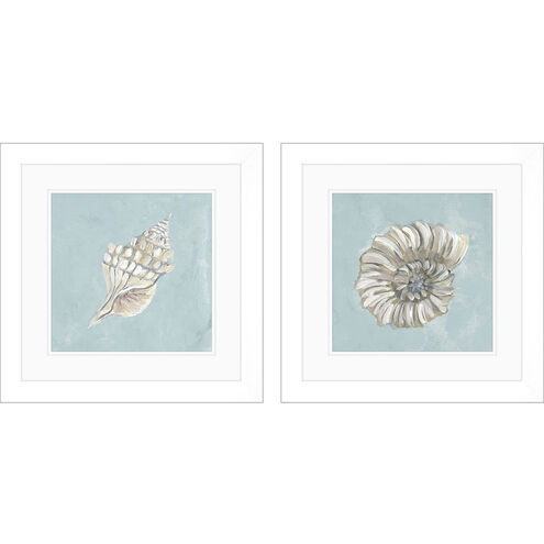 Seashell Green and Blue and Turquoise Framed Art