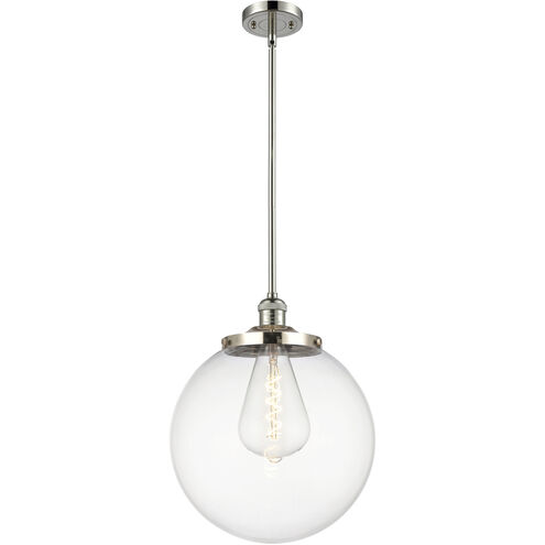 Franklin Restoration Beacon 1 Light 14 inch Polished Nickel Pendant Ceiling Light in Clear Glass