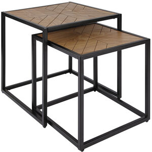Birkett 17 X 17 inch Brown/Black Side Table