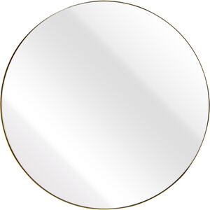 Beni 36 X 36 inch Brass with Clear Wall Mirror, Large