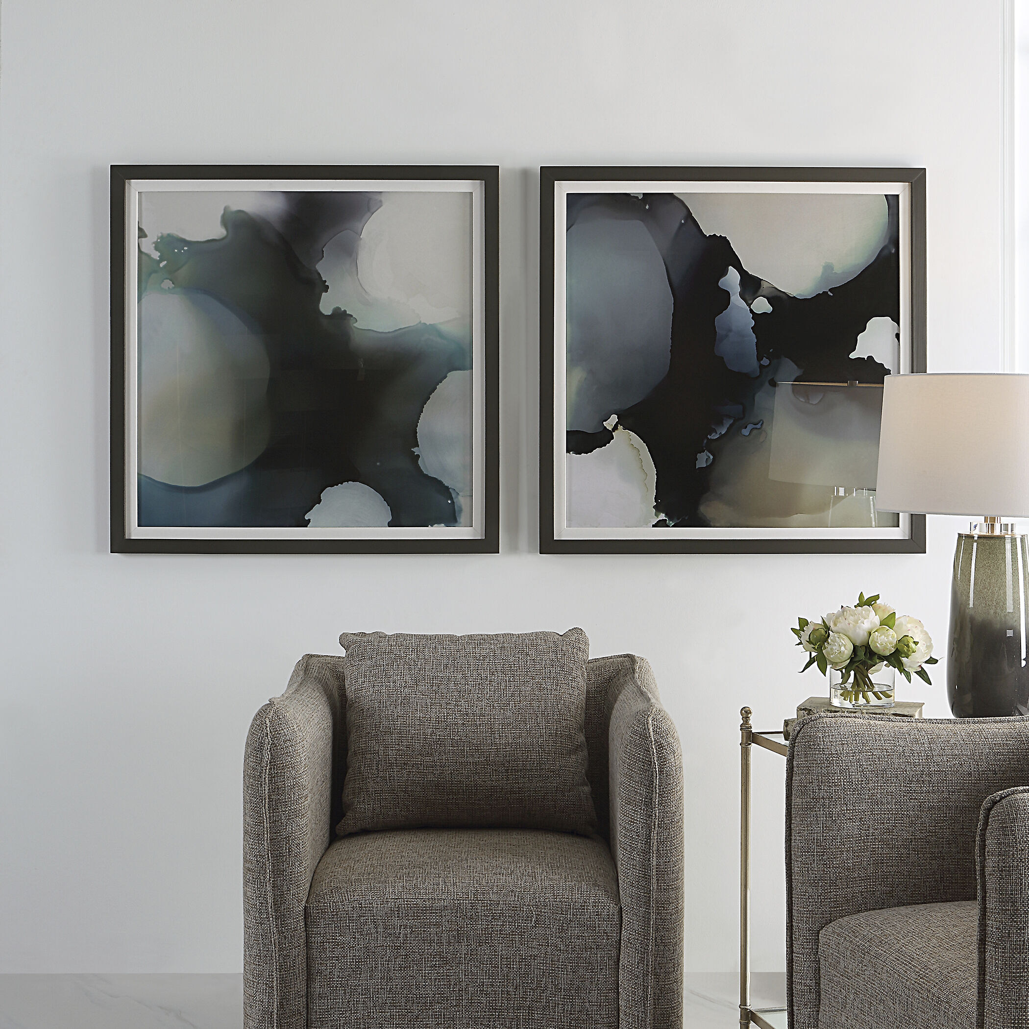 Telescopic 34 X 34 inch Framed Prints, Set of 2