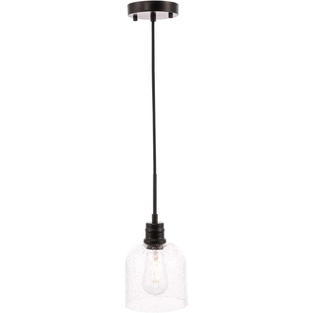 Gabe 1 Light 6 inch Black Pendant Ceiling Light