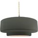 Radiance 1 Light 16.25 inch Pewter Green and Brushed Nickel Pendant Ceiling Light