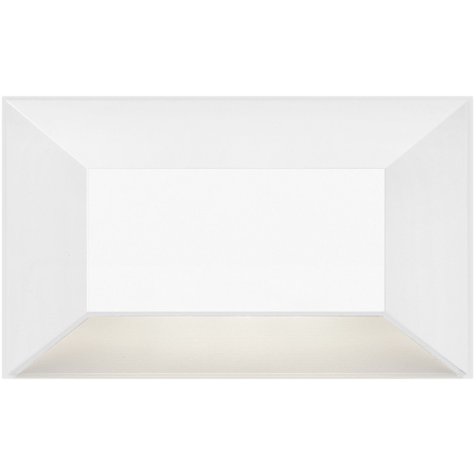 Nuvi 12v 1.90 watt Matte White Landscape Deck Sconce, Rectangular