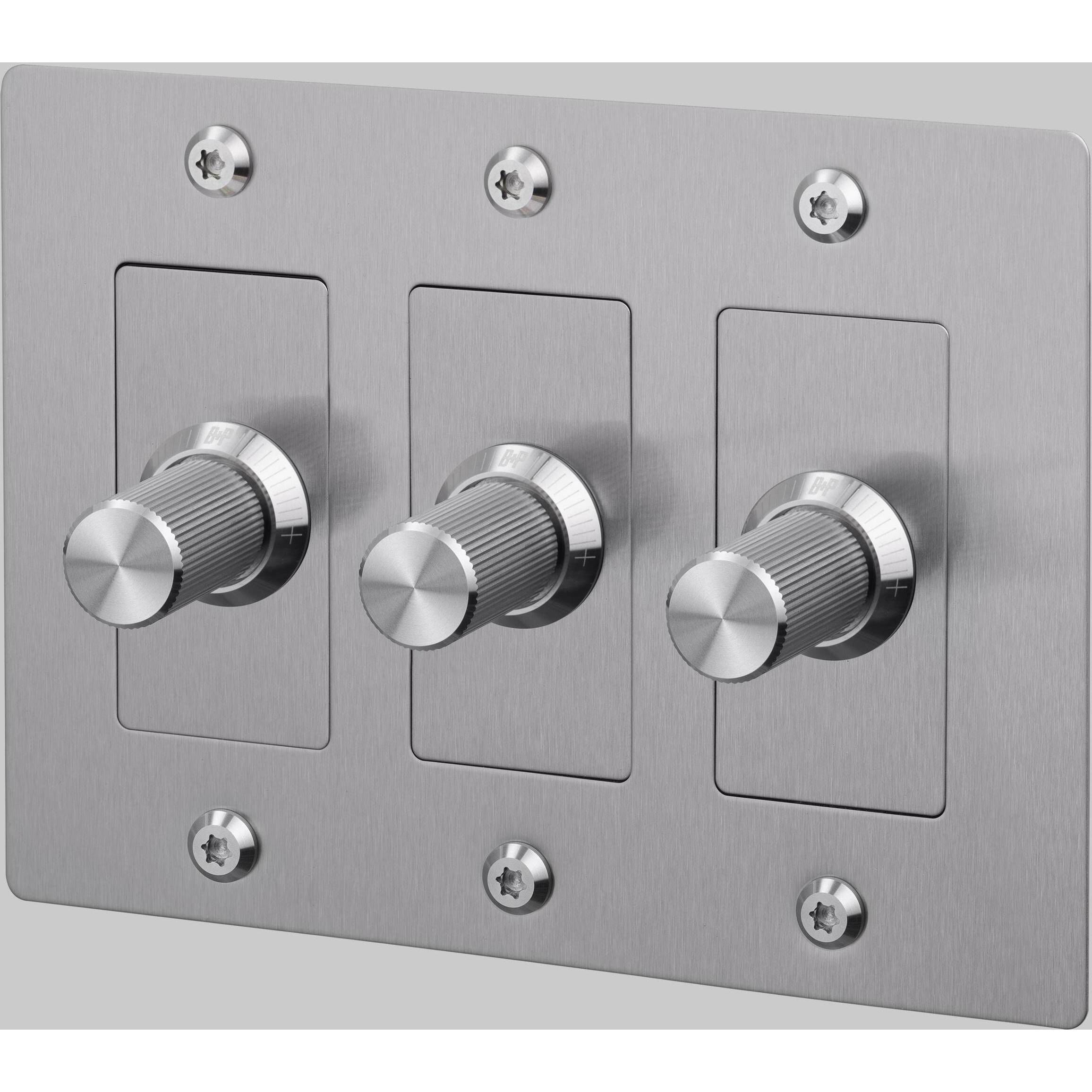 3G 100-120 Steel Dimmer Switch, LED