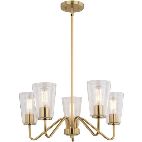 Beverly LED 23 inch Muted Brass Chandelier Ceiling Light