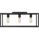 Wesson 3 Light 25.25 inch Matte Black Flush Mount Ceiling Light