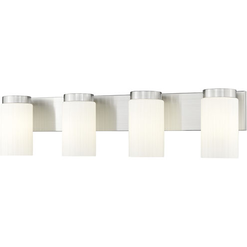 Burk 4 Light 30 inch Brushed Nickel Bath Vanity Light Wall Light
