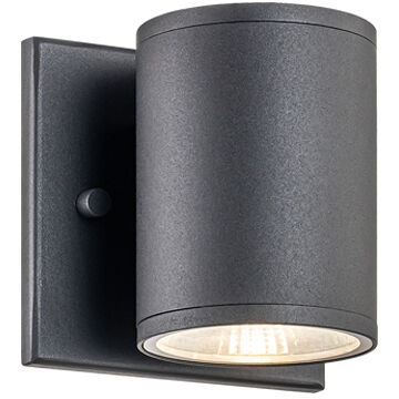 Tubular LED 4.25 inch Matte Black Outdoor Wall Light