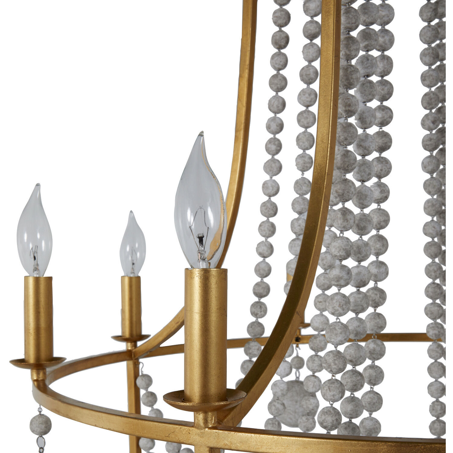 Neville 8 Light 34.75 inch Vintage Gold / Distressed Ivory Chandelier Ceiling Light