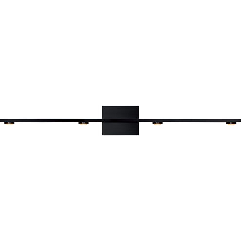 Aurora 4 Light Satin Brushed Black Wall Sconce Wall Light