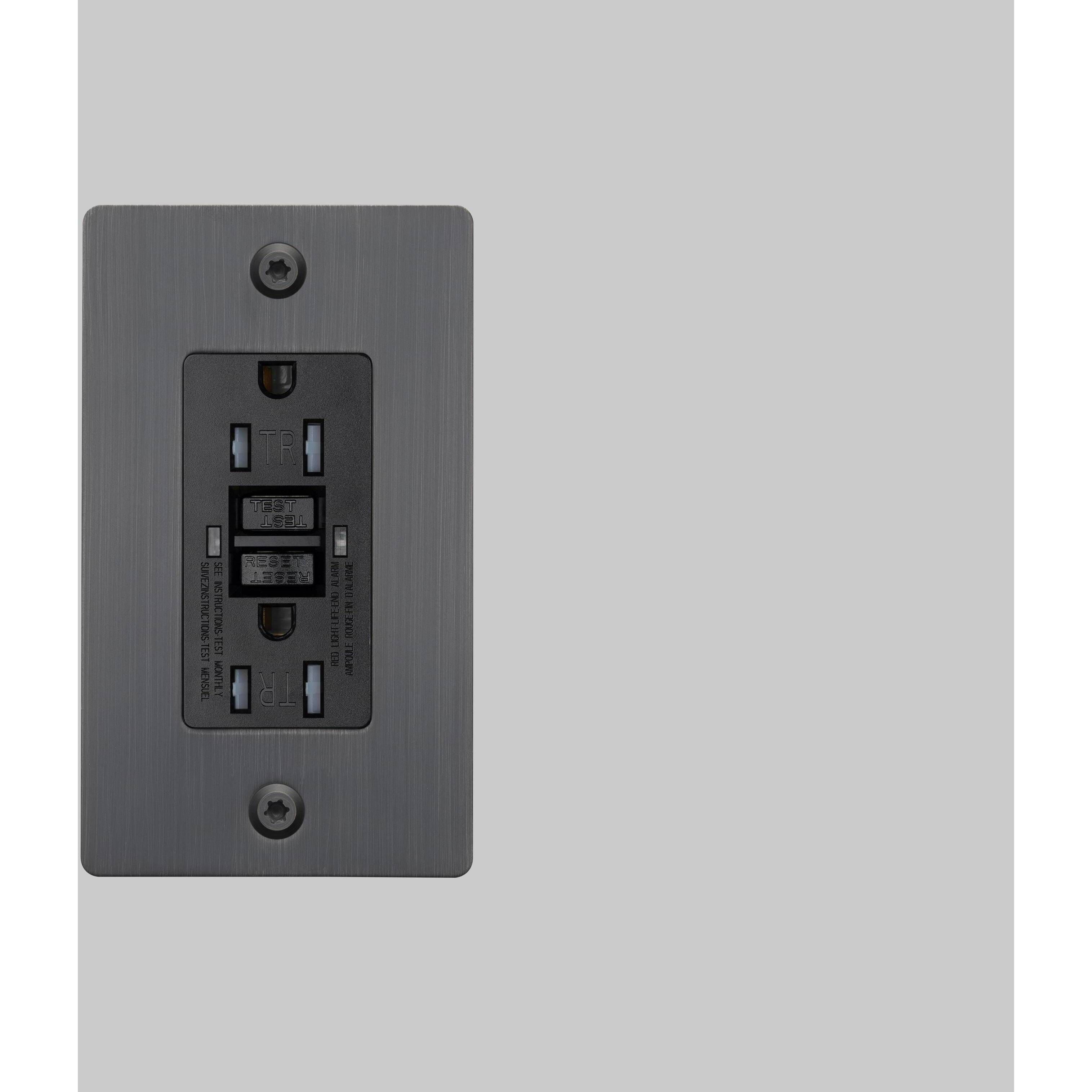 1G Duplex 125 Smoked Bronze Outlet, GFCI