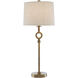Germaine 34 inch 150 watt Antique Brass Table Lamp Portable Light