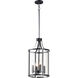 Sentinel 4 Light 12 inch Black Single Pendant Ceiling Light