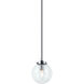 The Bougie 1 Light 5.88 inch Chrome Pendant Ceiling Light in Chrome and Clear