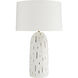 Grotto 30 inch 150.00 watt White Stained Crackle Table Lamp Portable Light