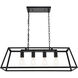 Resolute 4 Light 32 inch Black Pendant Ceiling Light