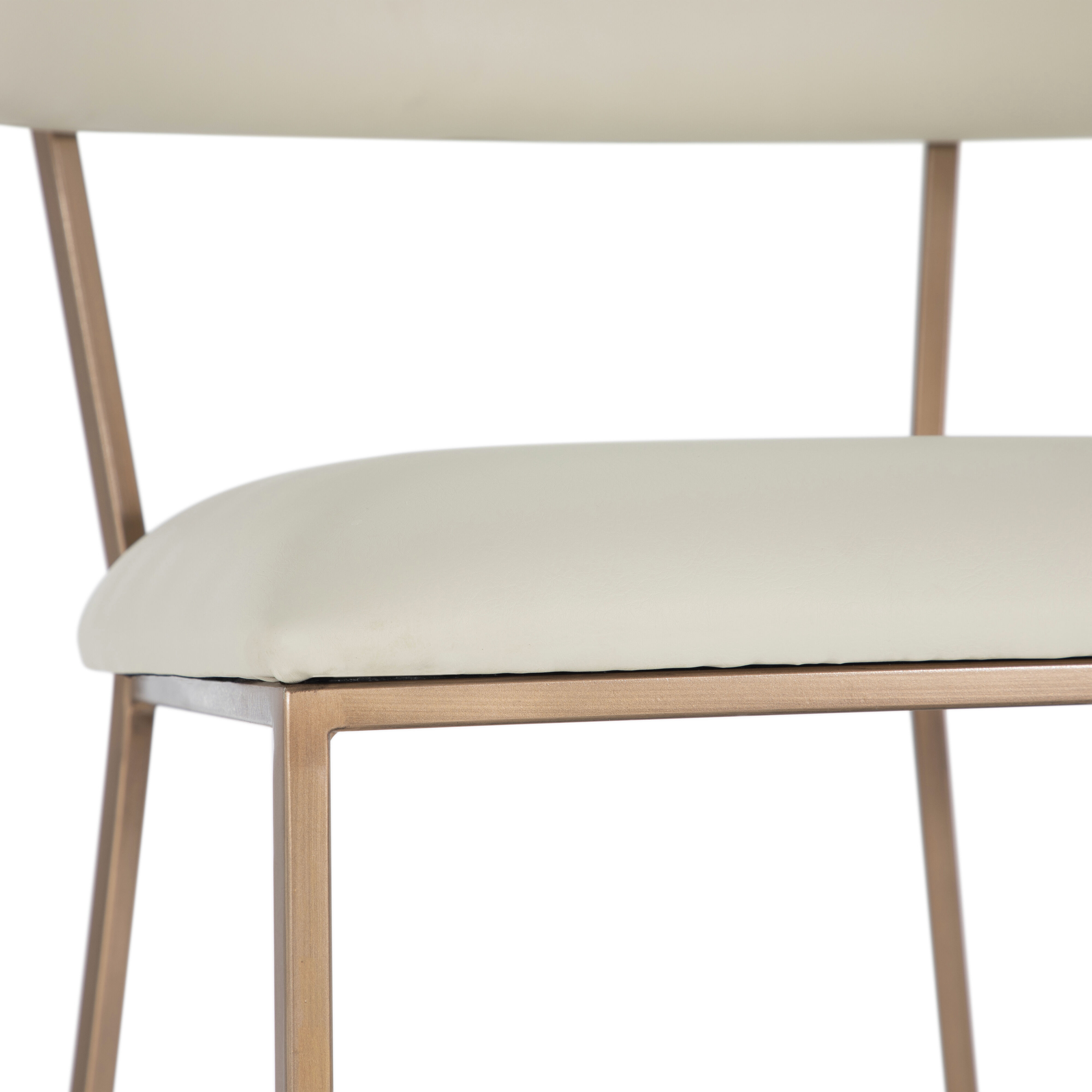 Matlock 42.75 inch White & Ivory / Yellow Bar Counter Stool