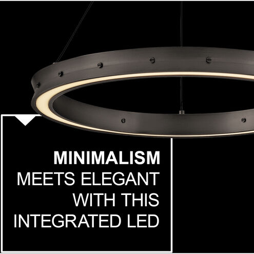 Althea LED 38 inch Satin Black Chandelier Ceiling Light