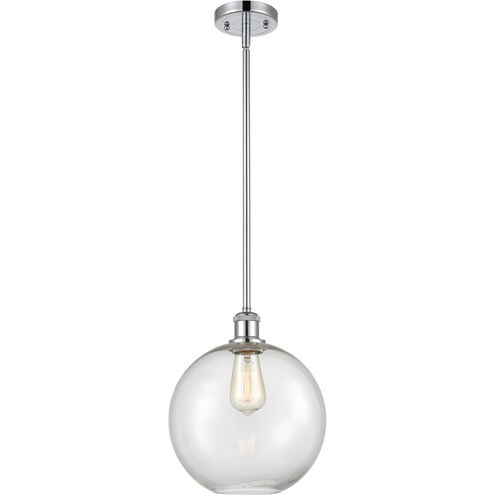 Ballston Large Athens LED 10 inch Polished Chrome Pendant Ceiling Light in Clear Glass, Ballston