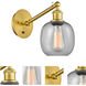 Ballston Belfast LED 6 inch Satin Gold Sconce Wall Light in Seedy Glass