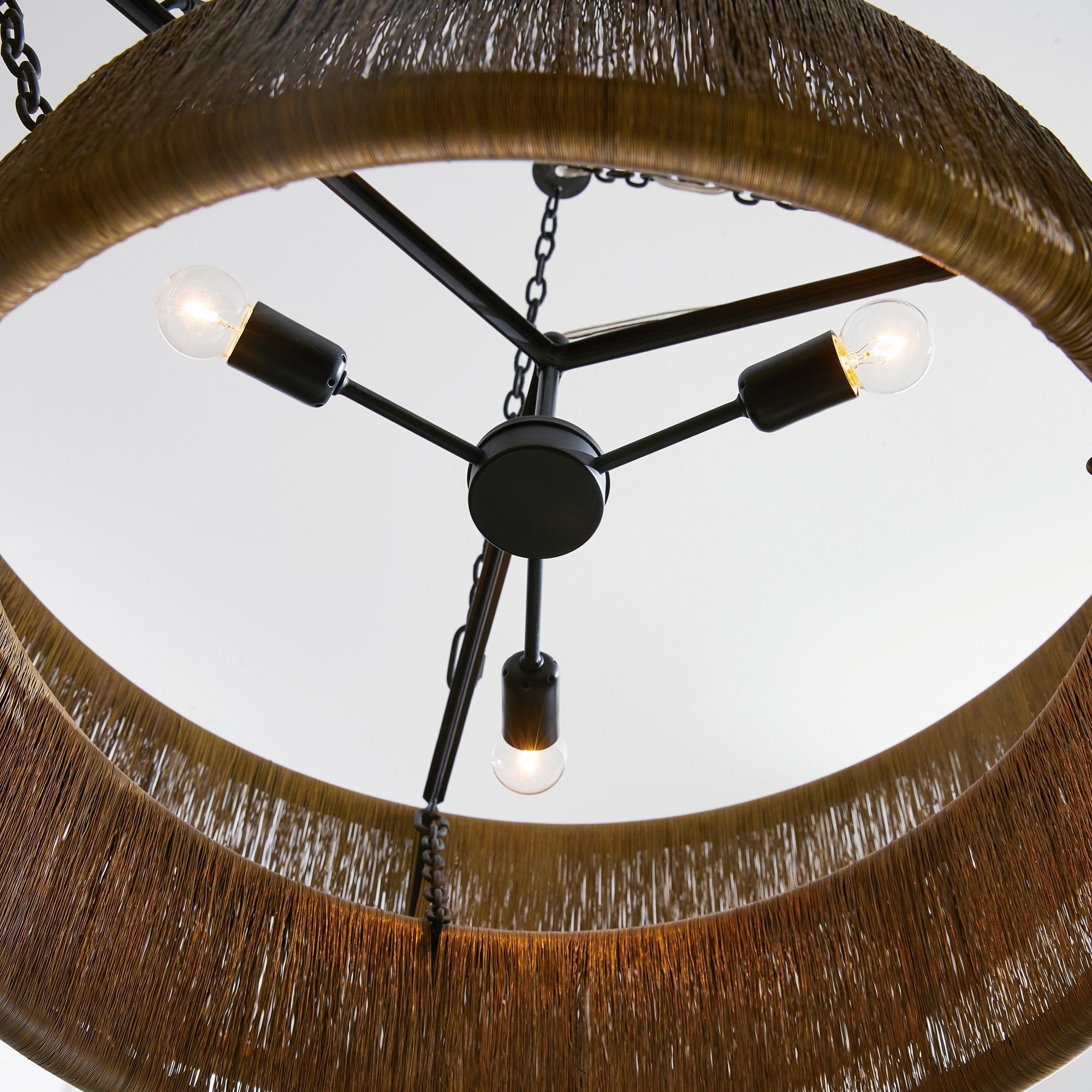 Creighton 3 Light 35 inch Vintage Brass Chandelier Ceiling Light