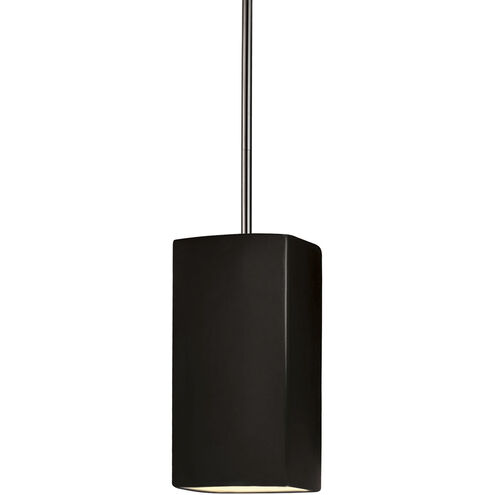 Radiance Collection LED 5.5 inch White Crackle with Antique Brass Pendant Ceiling Light