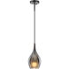 Jericho 1 Light 5.88 inch Matte Black Pendant Ceiling Light