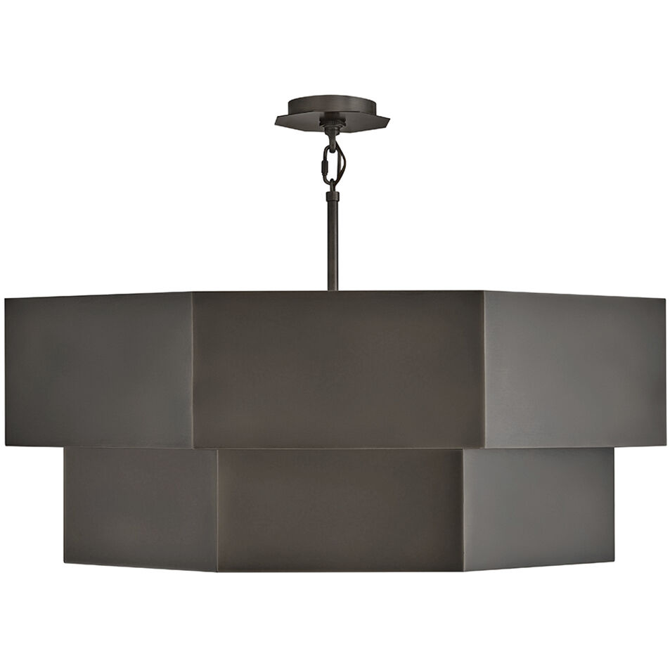 Facet 12 Light 38 inch Black Oxide Chandelier Ceiling Light