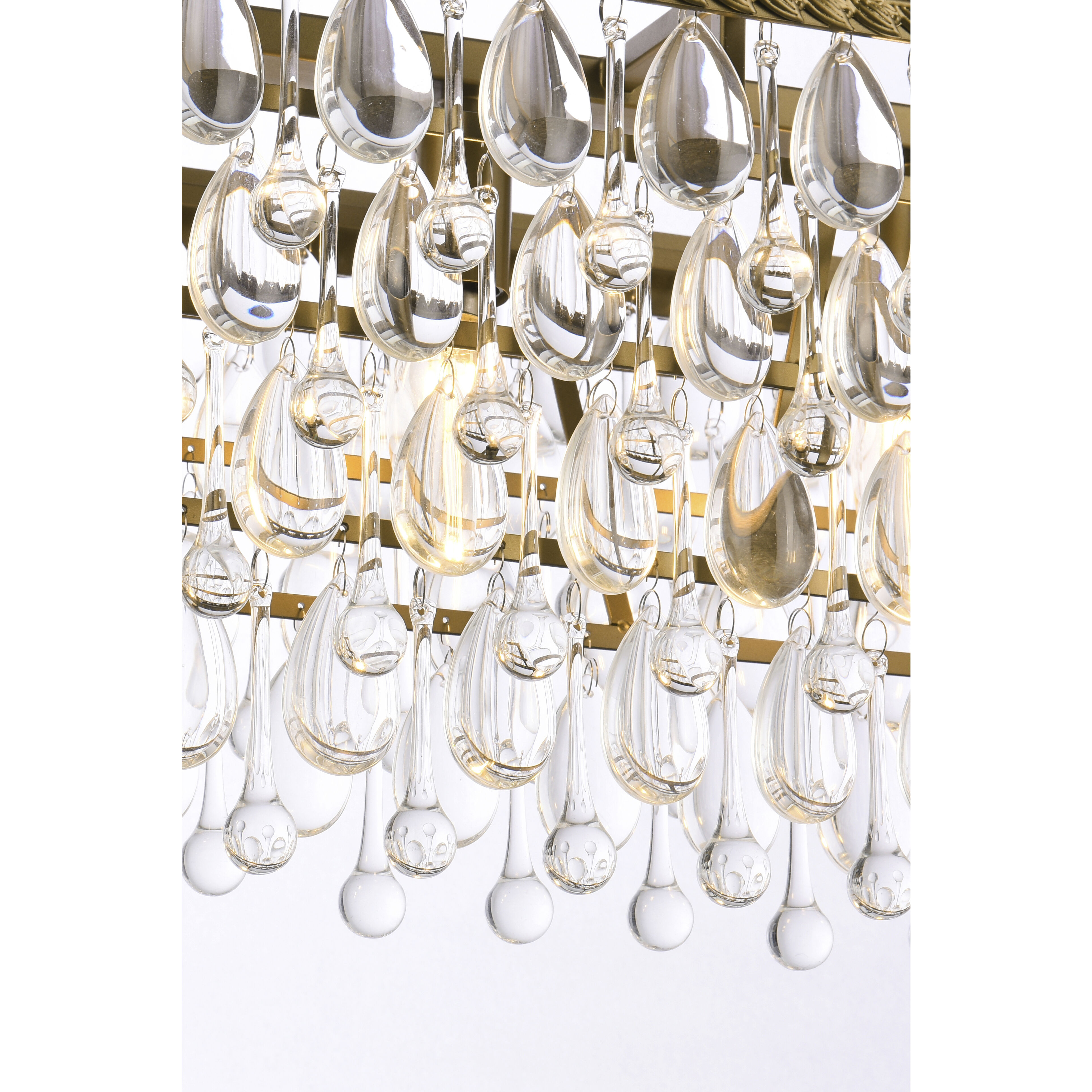 Nordic 6 Light 40 inch Brass Linear Pendant Ceiling Light