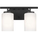 Oslo 2 Light 12.5 inch Midnight Black Wall Bath Fixture Wall Light