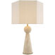 Novak 30.91 inch 40 watt Travertine with Antique Brass Table Lamp Portable Light
