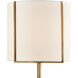 Trussed 25 inch 60.00 watt White with Aged Brass Buffet Lamp Portable Light