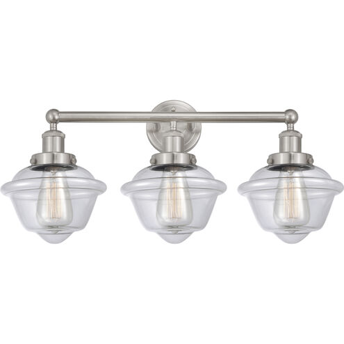 Oxford 3 Light 24.5 inch Brushed Satin Nickel Bath Vanity Light Wall Light