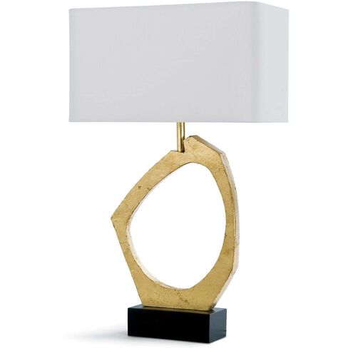 Manhattan 30 inch 150.00 watt Gold Leaf Table Lamp Portable Light