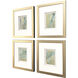 Ribbon Dance Green and Beige and Gray and Metallic Framed Art, The Studio
