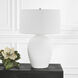 Reyna 28.5 inch 150.00 watt Chalk White Glaze and Brushed Nickel Table Lamp Portable Light
