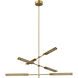 Astrid LED 41.63 inch Metal Shade and Vintage Brass Multi-Pendant Ceiling Light