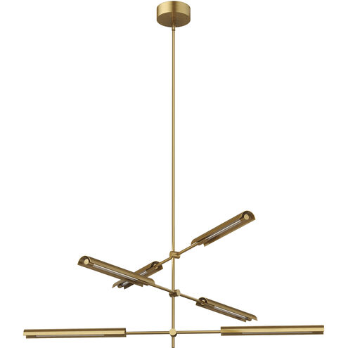 Astrid LED 41.63 inch Metal Shade and Vintage Brass Multi-Pendant Ceiling Light