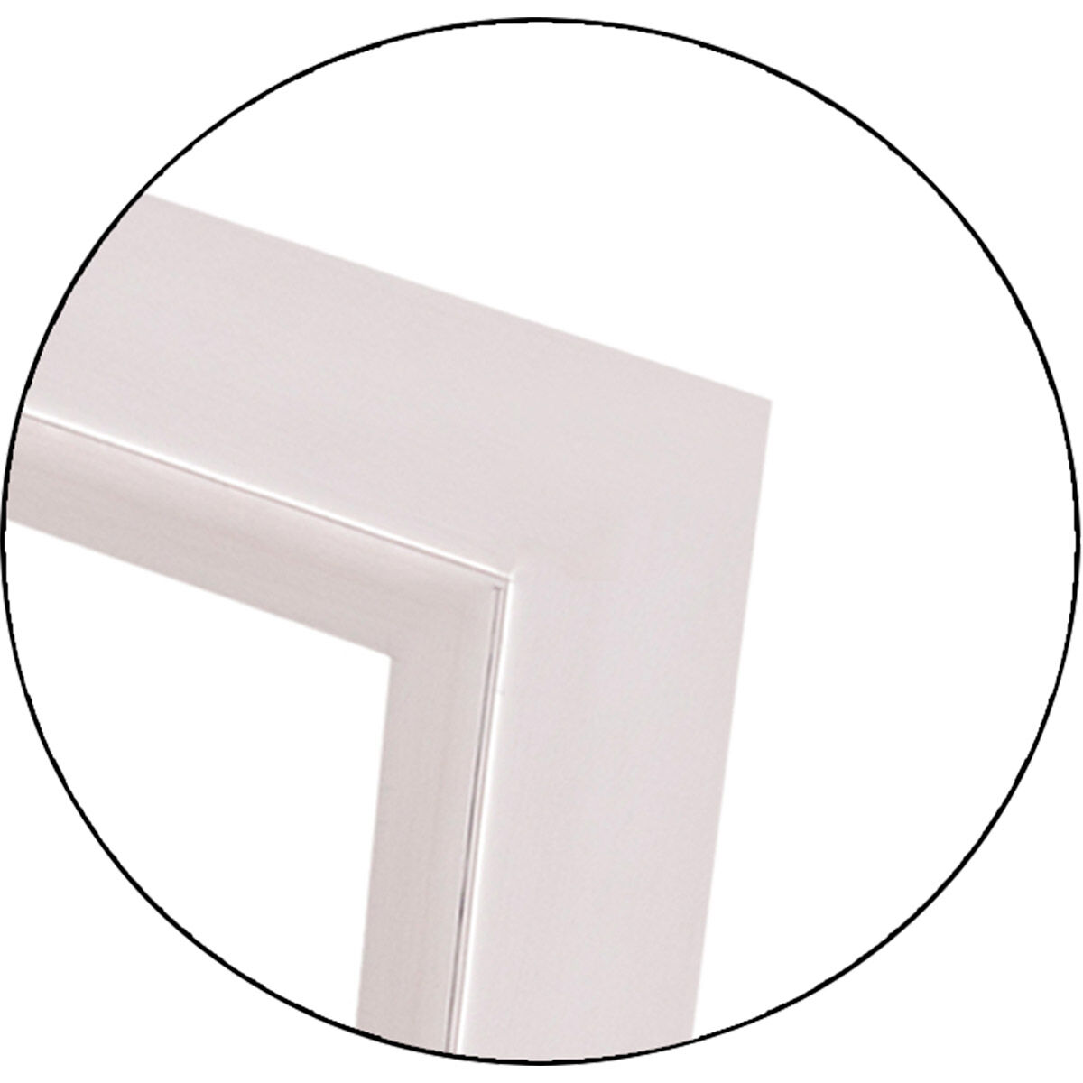 Kit 36 X 24 inch Polished Nickel Mirror, Rectangular